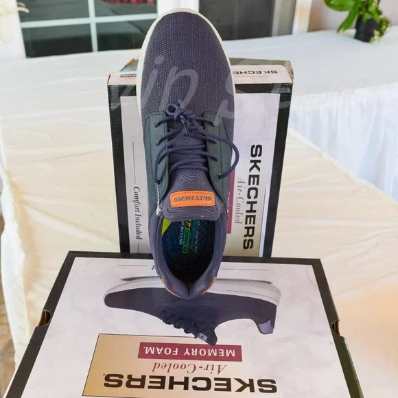 2 pairs Skechers bundle shoes BLACK+nAVY men shoes - Picture 7 of 16